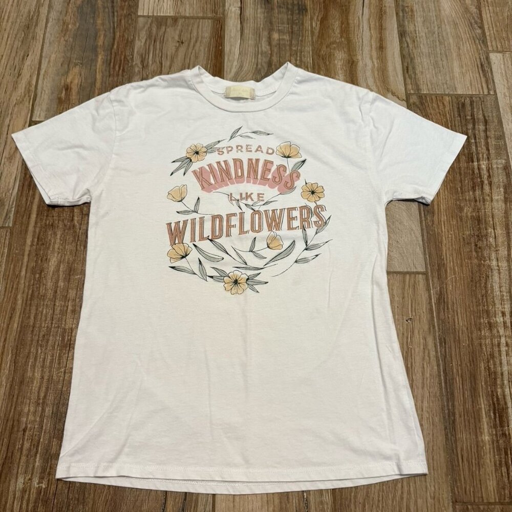 Altar'd State White Graphic 'Spread Kindness Like Wildflowers' Tee